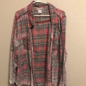 Wet Seal Plus 2x perfectly worn plaid shirt